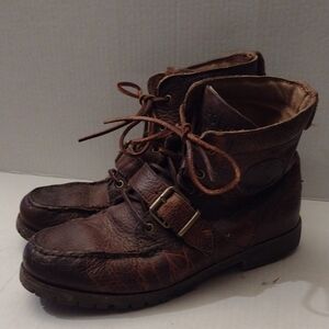 Ralph Lauren Dark Brown Leather Boots